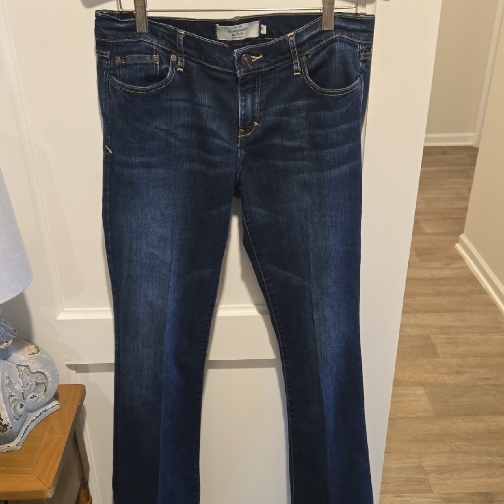 Abercrombie & Fitch Dark Blue Straight Leg Jeans